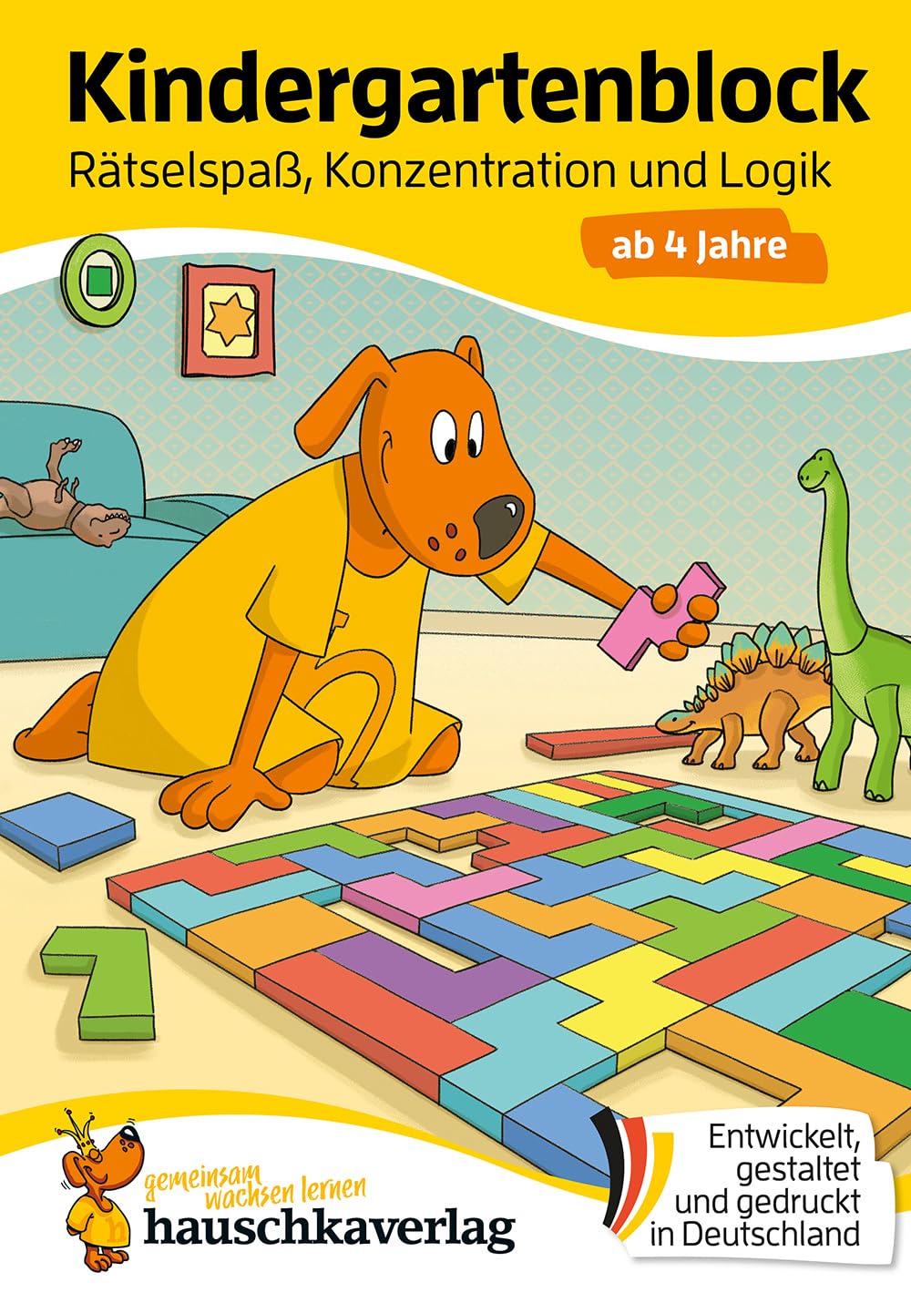 Kindergartenblock ab 4 Jahre – Rätsel-Spaß, Konzentration und Logik: Rätselblock ab 4 Jahre, Beschäftigung für Kinder (Übungshefte & -blöcke für Kindergarten, Vorschule und Einschulung, Band 606)