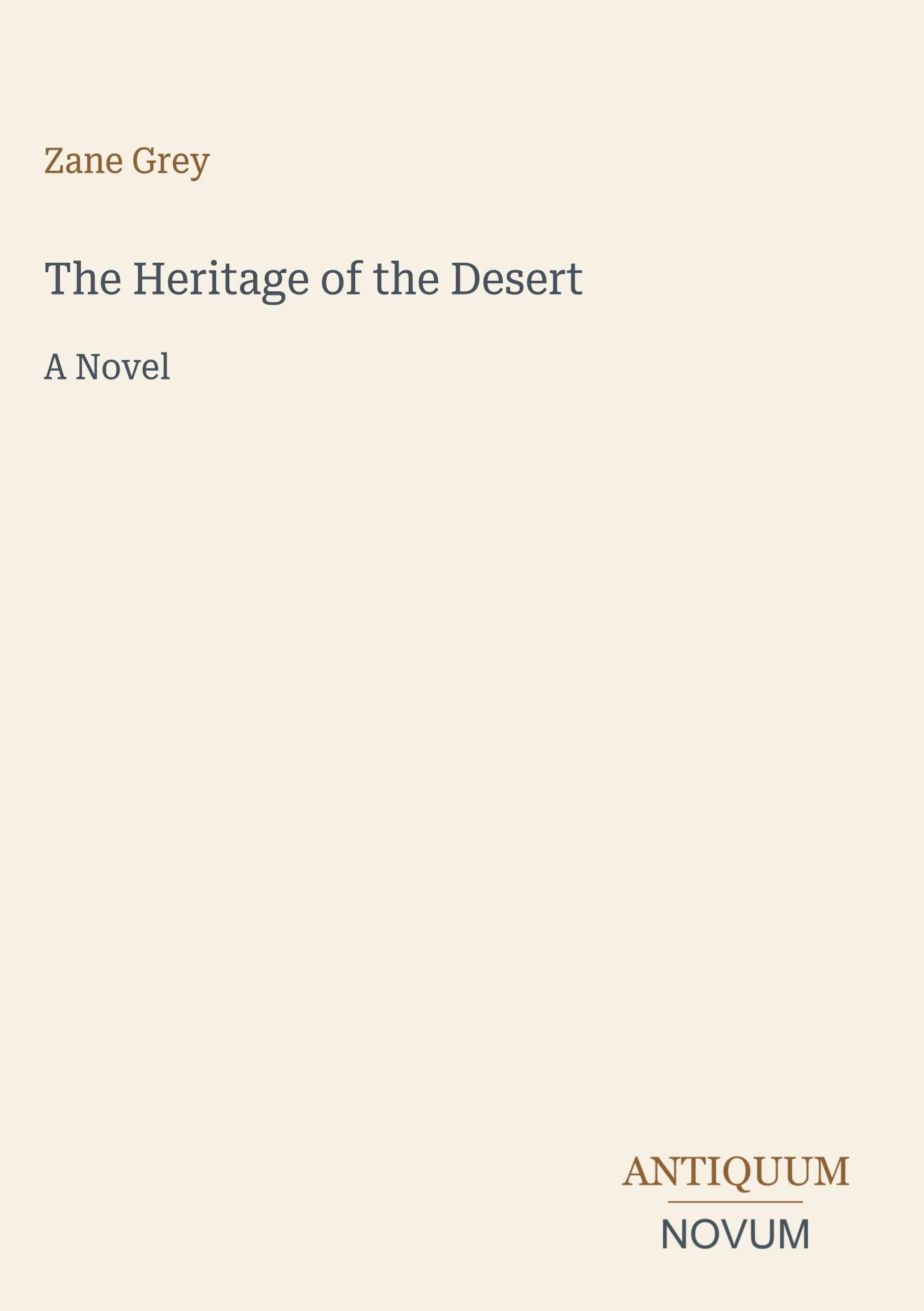 The Heritage of the Desert