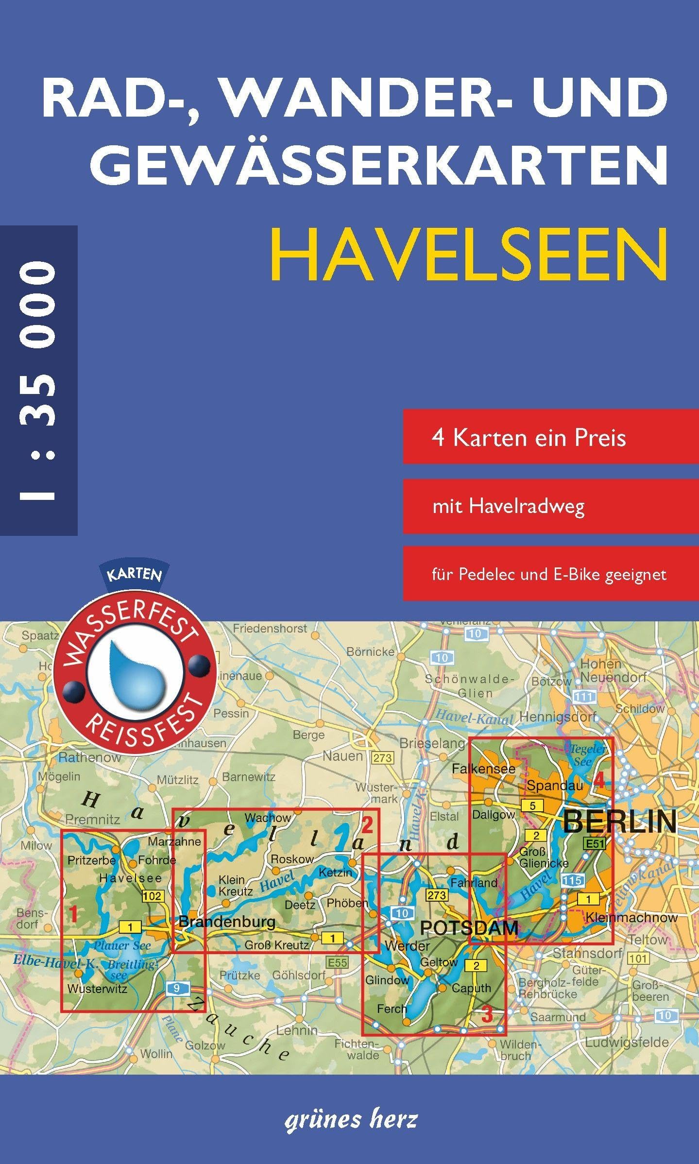 Rad-, Wander- und Gewässerkarten Havelseen: Mit den Karten: Havelseen 1: Brandenburg/Havel, Havelseen 2: Beetzsee bis Ketzin, Havelseen 3: ... Berlin/Brandenburg: Maßstab 1:35.000)