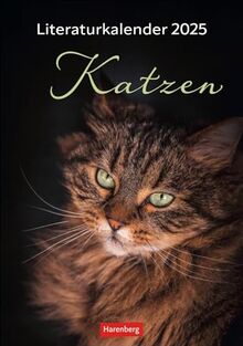 Literaturkalender Katzen Wochen-Kulturkalender 2025: 53 Katzenporträts und katzenverliebte Literaturauszüge in einem Wochenkalender 2025. Dekorativer ... für Katzenliebhaber (Wochenplaner Harenberg)