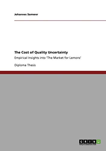 The Cost of Quality Uncertainty: Empirical Insights into 'The Market for Lemons'