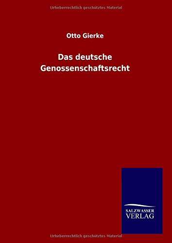 Das deutsche Genossenschaftsrecht