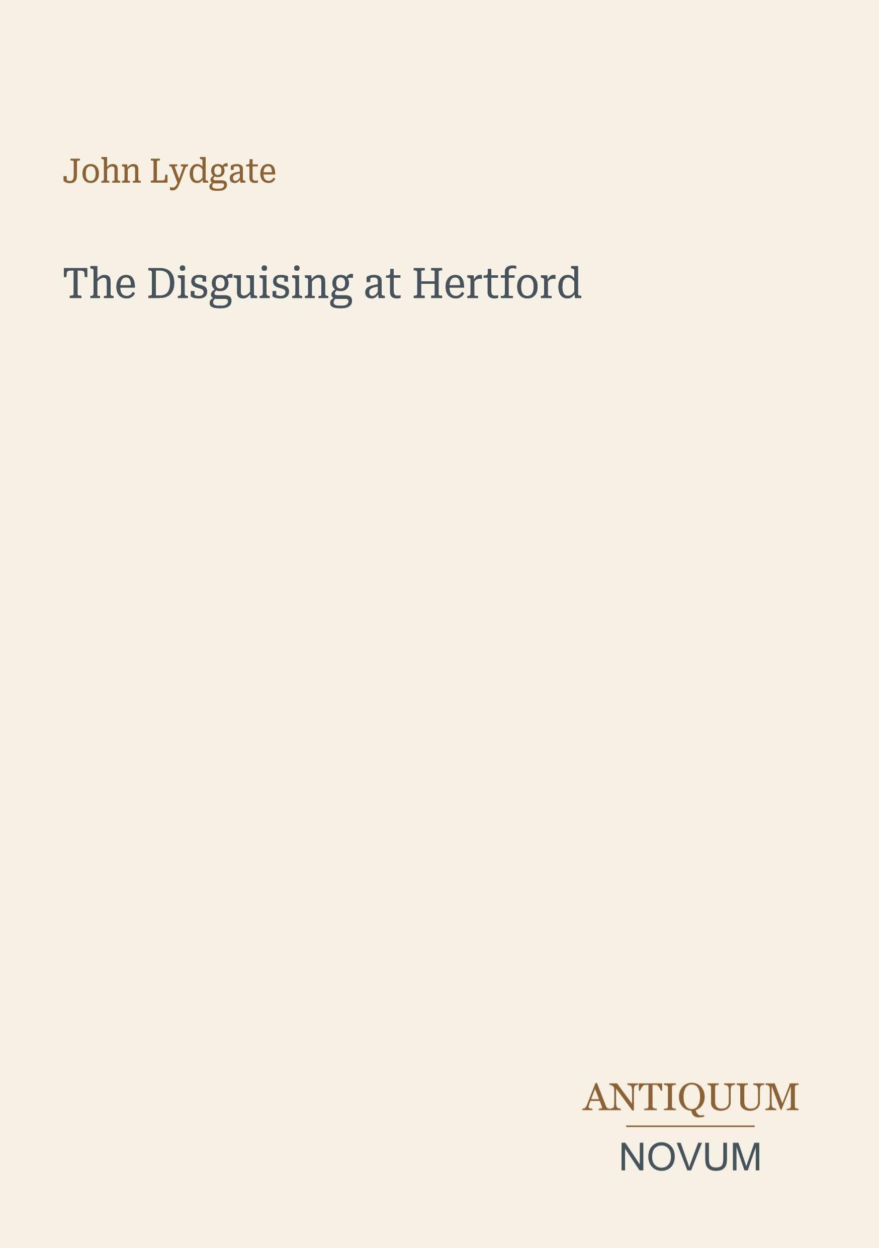 The Disguising at Hertford