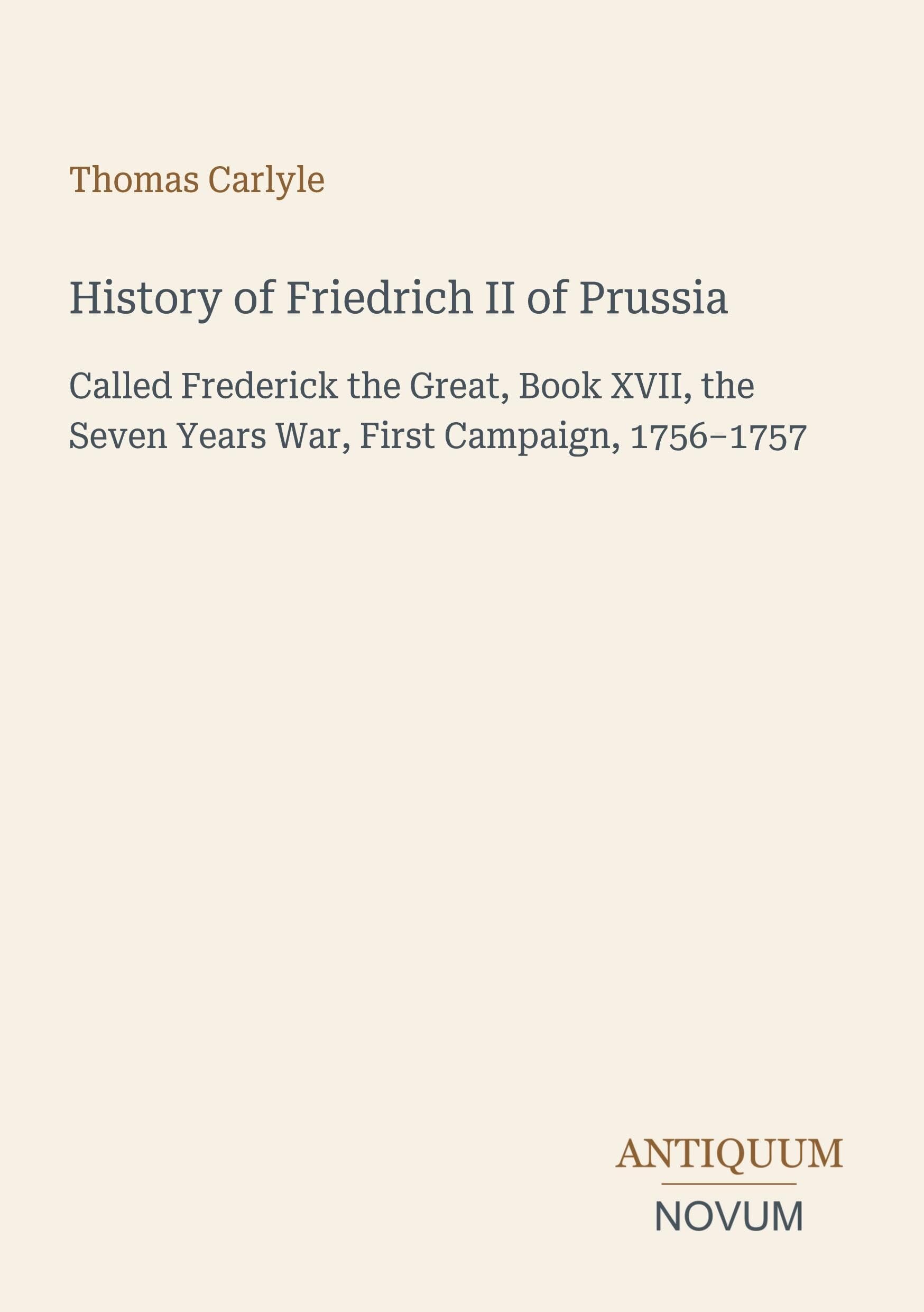 History of Friedrich II of Prussia