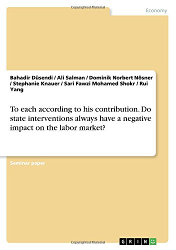 To each according to his contribution. Do state interventions always have a negative impact on the labor market?