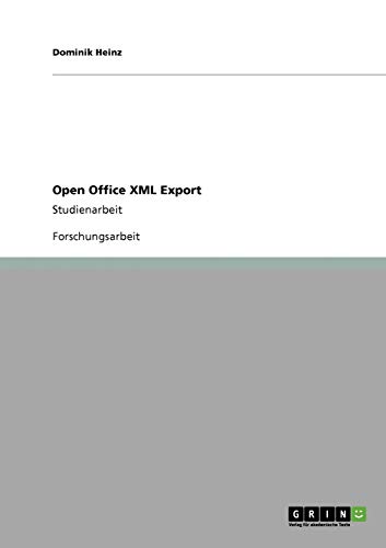 Open Office XML Export: Studienarbeit