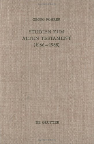 Studien zum Alten Testament (1966-1988) (Beihefte zur Zeitschrift für die alttestamentliche Wissenschaft)