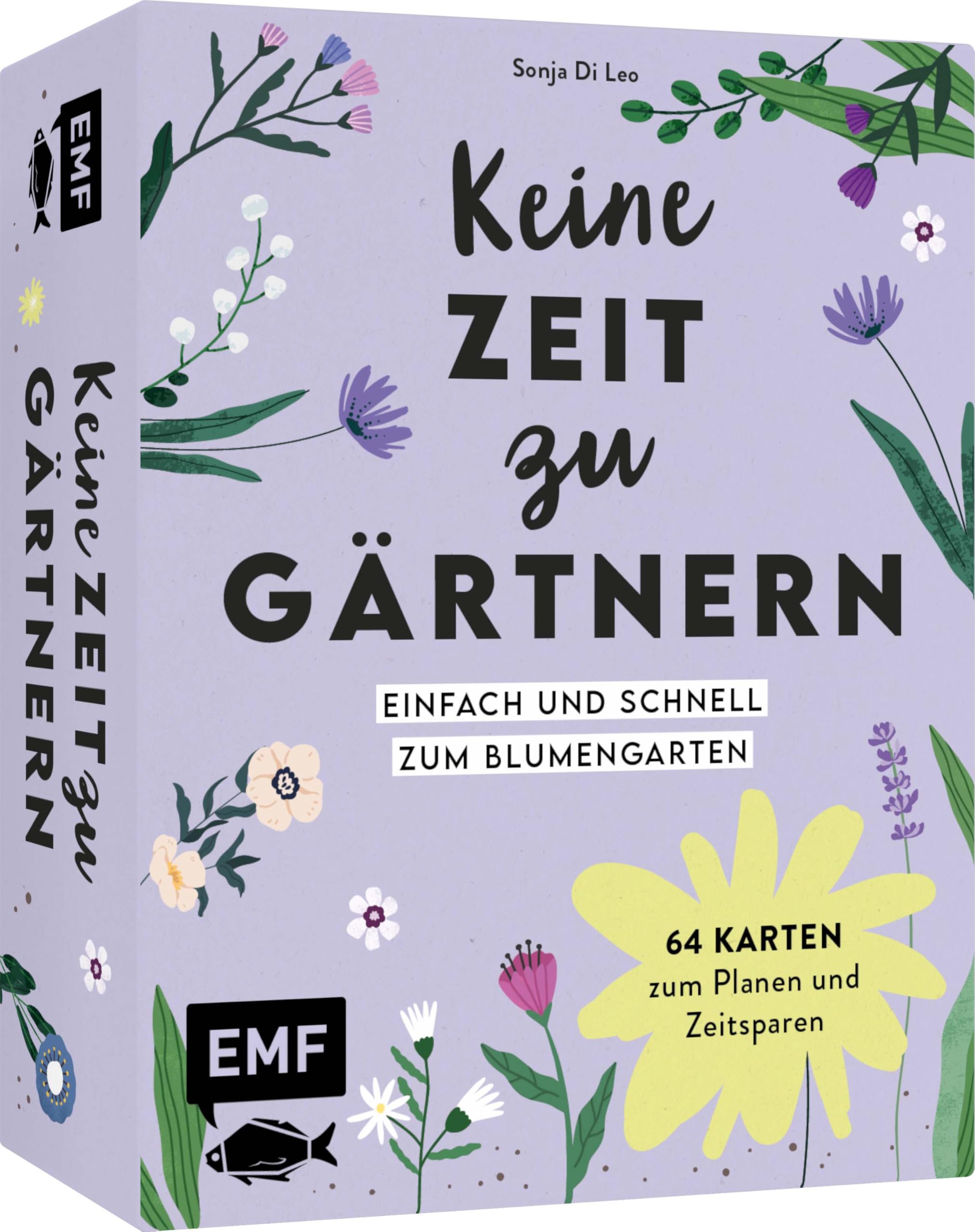 Kartenset: Keine Zeit zu gärtnern – 64 Karten – Einfach und schnell zum Blumengarten: Mit Pflanzenporträts zu Stauden, Gräsern und Frühjahrsblühern, Zeitspar-Tipps, Beetplänen für den Ziergarten