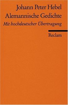 Alemannische Gedichte: Aleman. /Dt. von Hebel, Johann P | Buch | Zustand akzeptabel