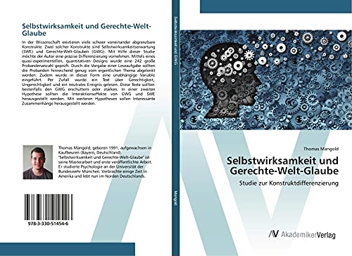 Selbstwirksamkeit und Gerechte-Welt-Glaube: Studie zur Konstruktdifferenzierung