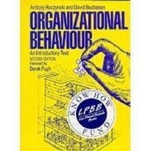 Organizational Behaviour: An Introductory Text