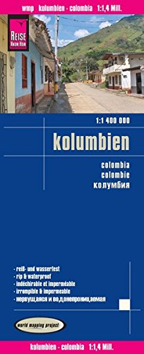 Reise Know-How Verlag Peter Rump, Reise Know-How Verlag Reise Know-How Landkarte Kolumbien (1, 1.400.000), World Mapping Project