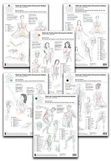 Set von 6 Tafeln der Traditionellen Chinesischen Medizin