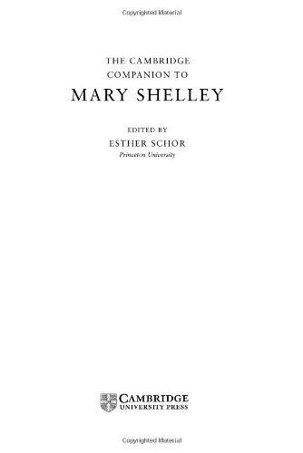 The Cambridge Companion to Mary Shelley (Cambridge Companions to Literature)