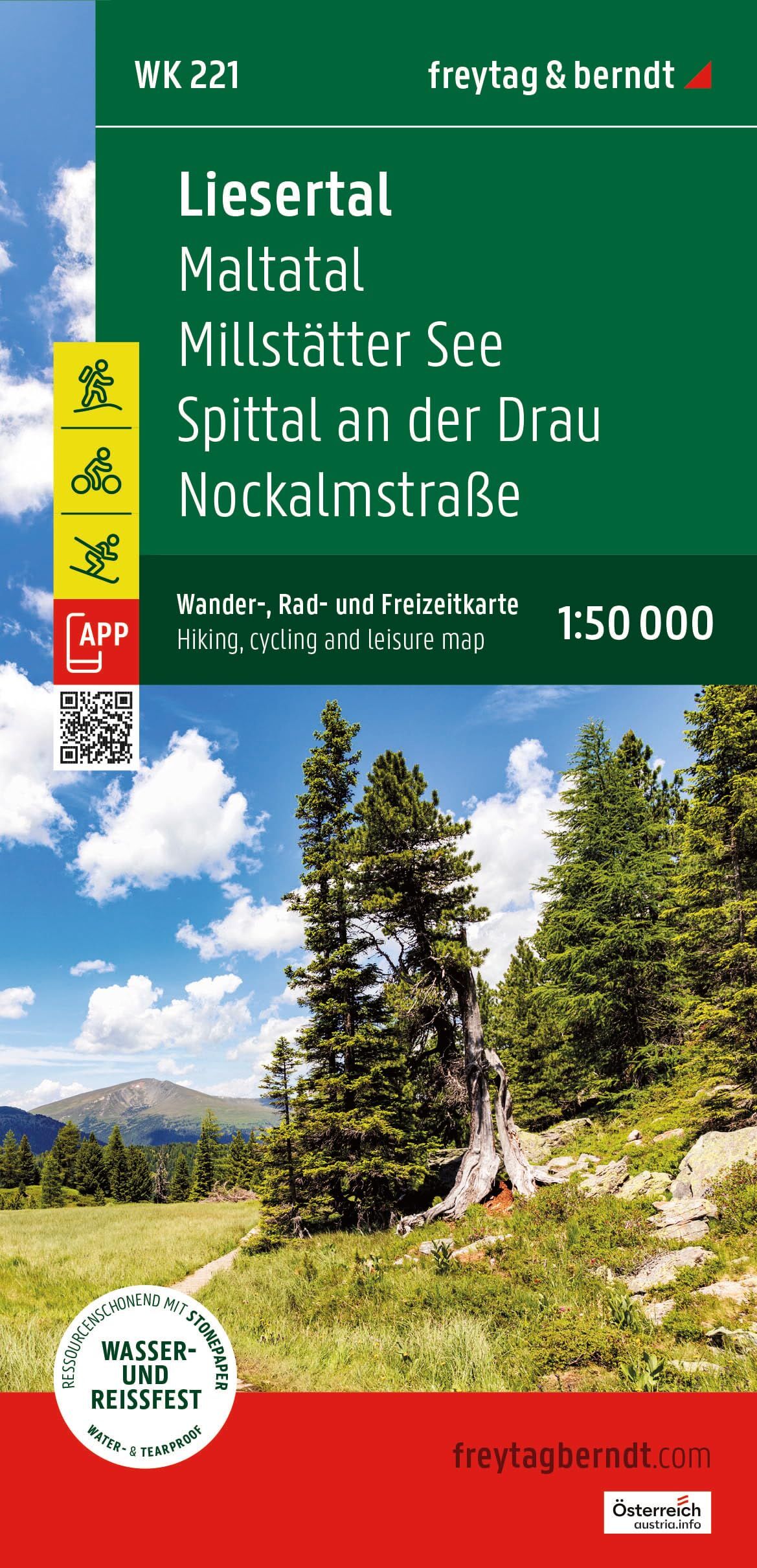 Liesertal, Wander-, Rad- und Freizeitkarte 1:50.000, freytag & berndt, WK 221