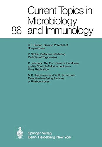 Current Topics in Microbiology and Immunology (Current Topics in Microbiology and Immunology, 86, Band 86)
