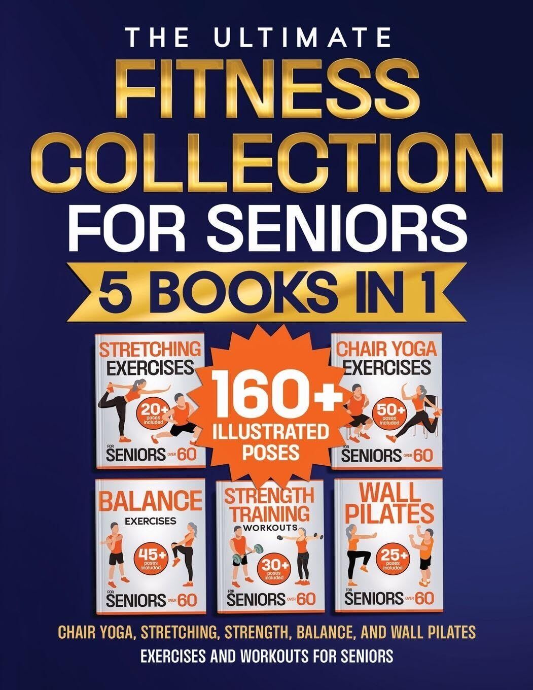 Chair Yoga, Stretching, Strength, Balance, and Wall Pilates Exercises and Workouts for Seniors