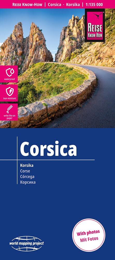 Reise Know-How Landkarte Korsika / Corsica (1:135.000)