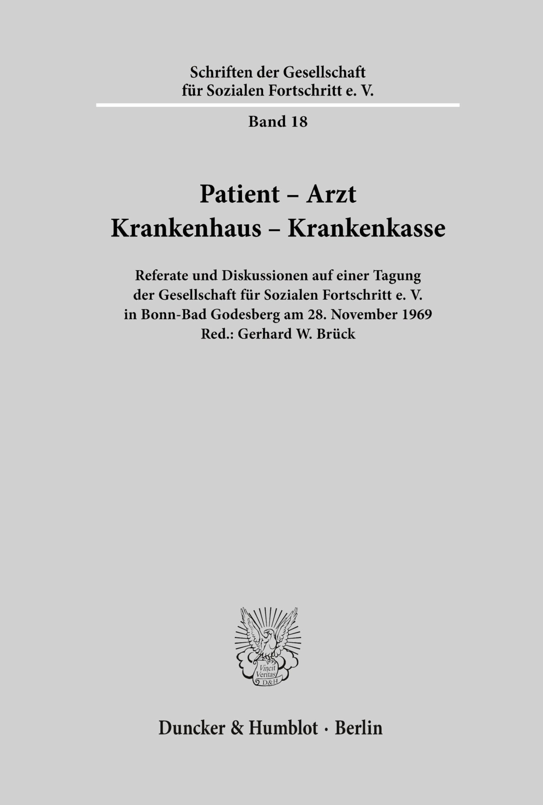 Patient - Arzt - Krankenhaus - Krankenkasse.