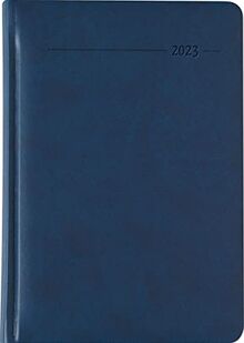 Buchkalender Tucson blau 2023 - mit Registerschnitt - Büro-Kalender A5 - 1 Tag 1 Seite - 416 Seiten - Tucson-Einband - Alpha Edition