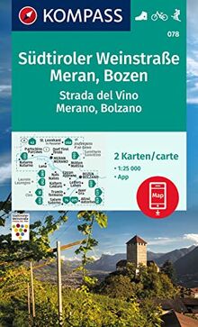 KOMPASS Wanderkarten-Set 078 Südtiroler Weinstraße, Meran, Bozen / Strada del Vino, Merano, Bolzano (2 Karten) 1:25.000: inklusive Karte zur offline ... in der KOMPASS-App. Fahrradfahren. Skitouren.