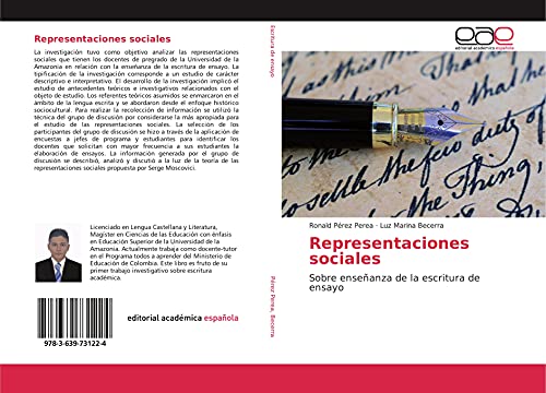 Representaciones sociales: Sobre enseñanza de la escritura de ensayo