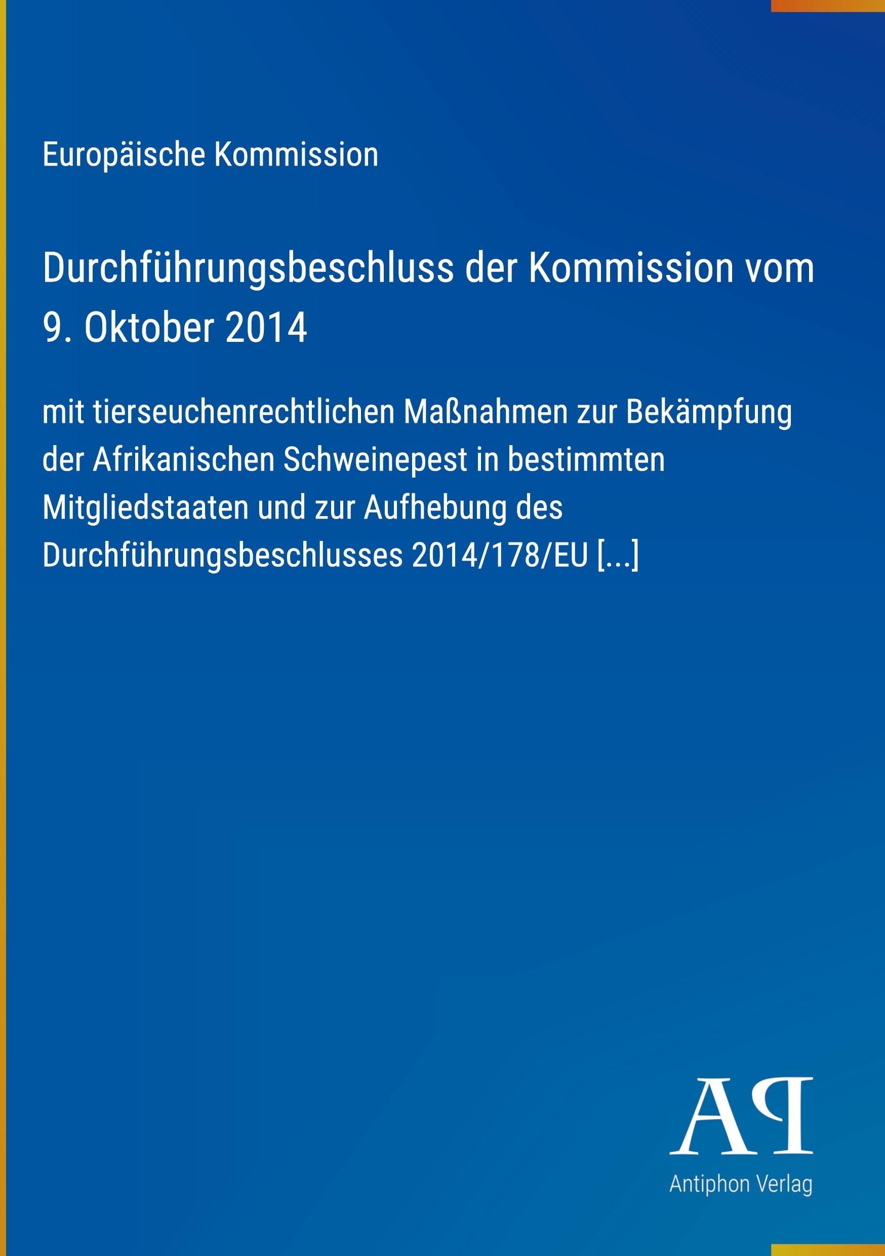 Durchführungsbeschluss der Kommission vom 9. Oktober 2014