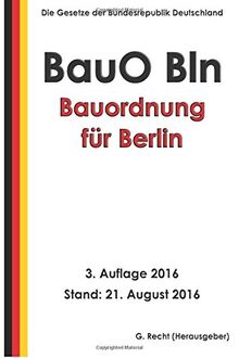 Bauordnung für Berlin (BauO Bln), 3. Auflage 2016