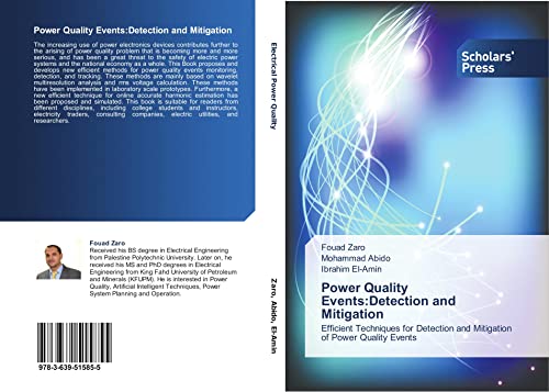 Power Quality Events:Detection and Mitigation: Efficient Techniques for Detection and Mitigation of Power Quality Events