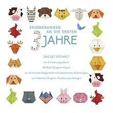 Erinnerungen an die ersten 3 Jahre (für Jungen): Erinnerungs-Album 80 Seiten, Booklet mit Faltbeispielen 24 Seiten plus 40 farbige Original-Origamipapiere zusammen in einer Box