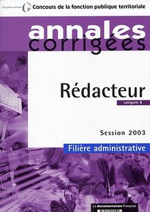 Rédacteur, catégorie B : session 2003