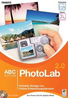 PhotoLab 2.0, 1 CD-ROM Perfekte Abzüge von Online-Entwicklungsdiensten. Für Windows 98 SE/ME/2000/XP