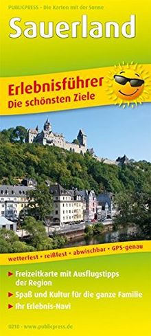 Sauerland: Erlebnisführer mit Informationen zu Freizeiteinrichtungen auf der Kartenrückseite, wetterfest, reißfest, abwischbar, GPS-genau. 1:130000 (Erlebnisführer/EF)