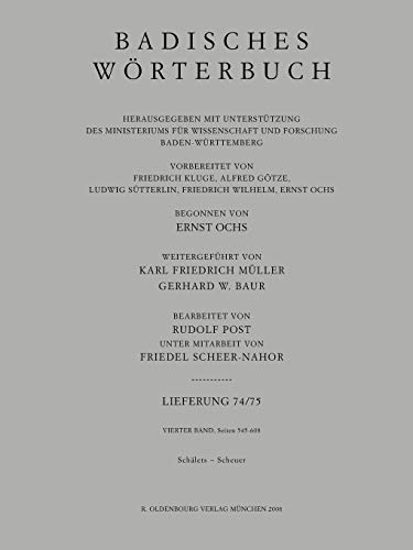 Badisches Wörterbuch: Scheueracker–Schlenz: S. 545-608