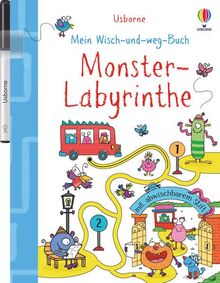 Mein Wisch-und-weg-Buch: Monster-Labyrinthe: mit abwischbarem Stift