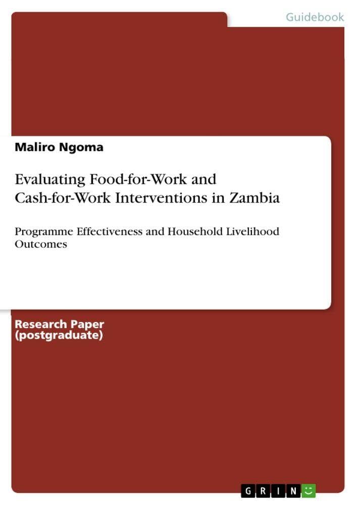 Evaluating Food-for-Work and Cash-for-Work Interventions in Zambia