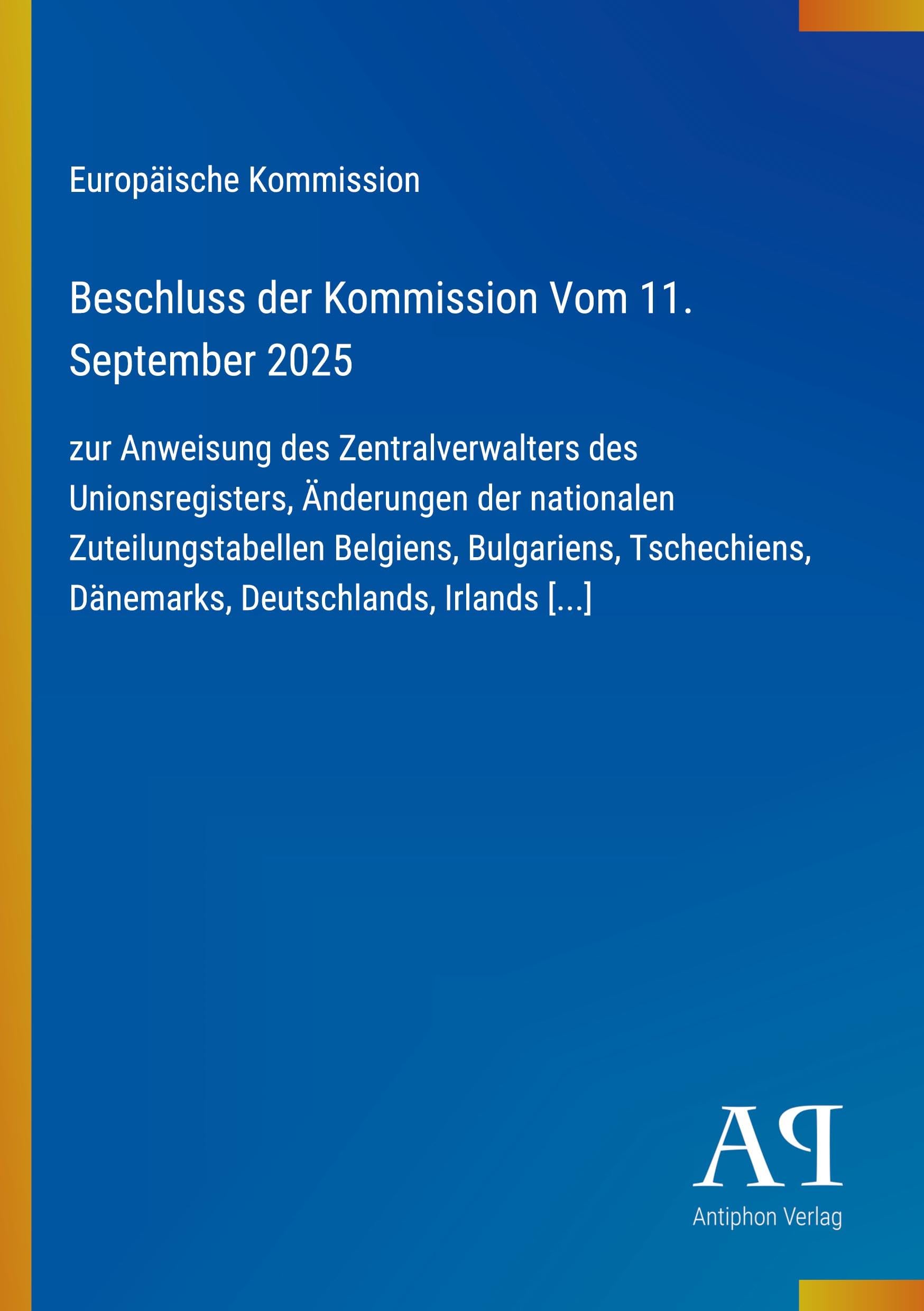 Beschluss der Kommission Vom 11. September 2025