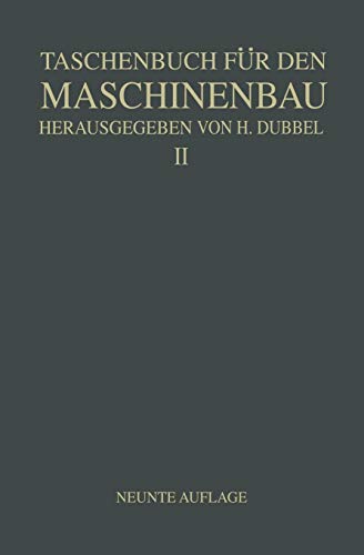 Taschenbuch für den Maschinenbau: Zweiter Band