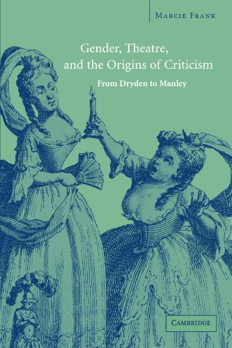 Gender, Theatre, and the Origins of Criticism: From Dryden to Manley