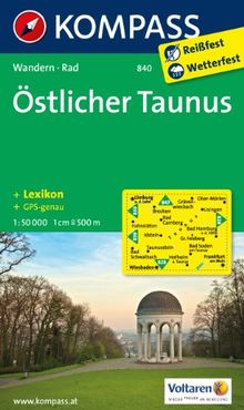 Östlicher Taunus 1 : 50 000: Wanderkarte mit Kurzführer und Radrouten. GPS-genau