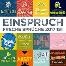 Einspruch 2023, Wandkalender / Broschürenkalender im Hochformat (aufgeklappt 30x60 cm) - Sprüche-Kalender mit Monatskalendarium zum Eintragen