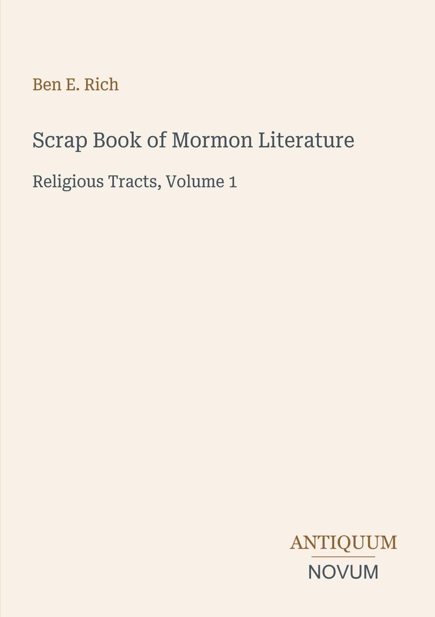 Scrap Book of Mormon Literature