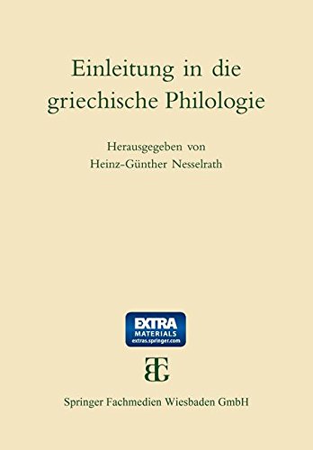 Einleitung in die griechische Philologie Kartoniert (TB)