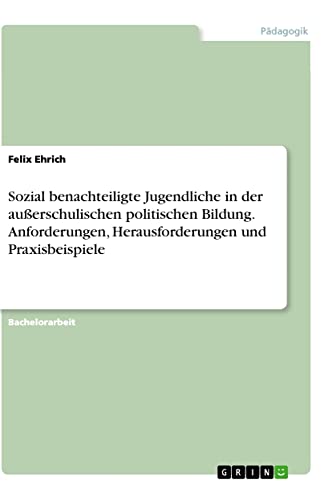 Sozial benachteiligte Jugendliche in der außerschulischen politischen Bildung. Anforderungen, Herausforderungen und Praxisbeispiele