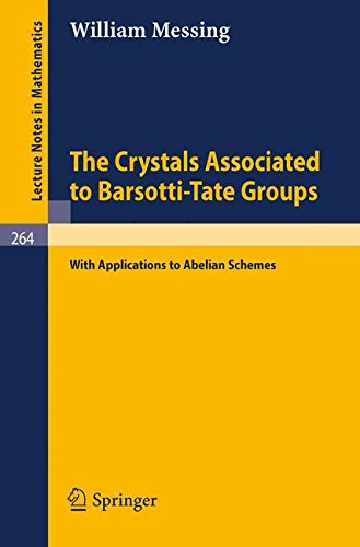 The Crystals Associated to Barsotti-Tate Groups: With Applications to Abelian Schemes (Lecture Notes in Mathematics, Band 264)
