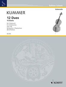 12 Duos: op. 105. 2 Violoncelli. Spielpartitur. (Cello-Bibliothek)