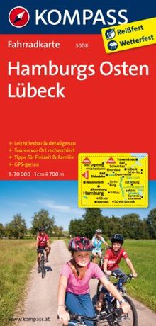 Hamburgs Osten - Lübeck: Fahrradkarte. GPS-genau. 1:70000