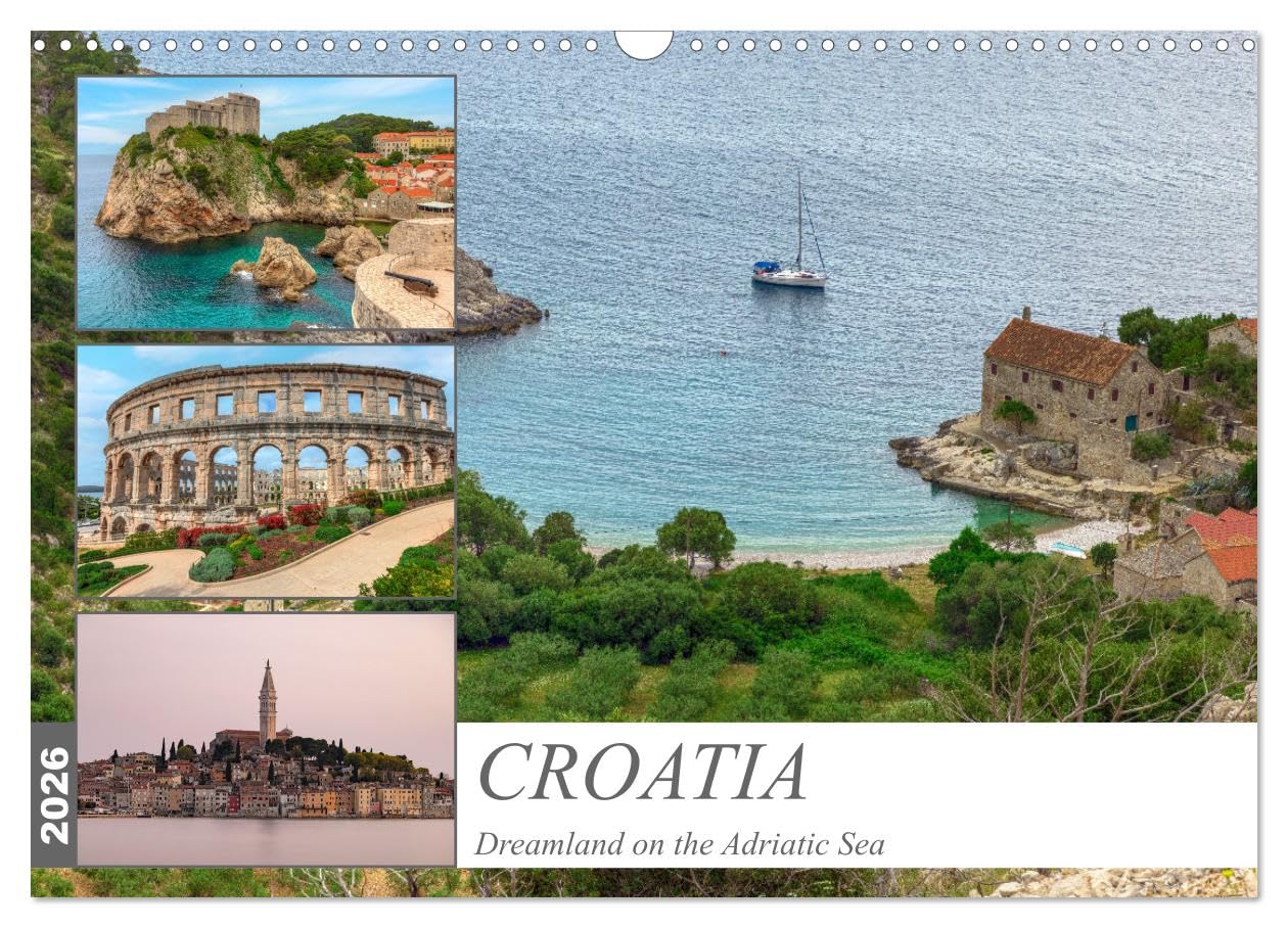 Croatia Dreamland on the Adriatic Sea (Wall Calendar 2026 DIN A3 landscape), CALVENDO 12 Month Wall Calendar: Croatia - sapphire waters and ancient towns