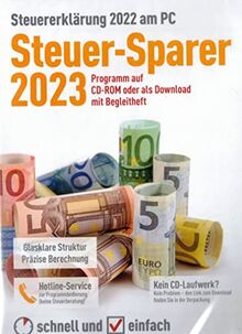 Steuersparer 2023 CD für das Steuerjahr 2022-ELSTER-Glasklare Struktur