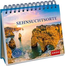 Sehnsuchtsorte 2021: Postkarten-Kalender mit Wochenkalendarium zum Aufstellen